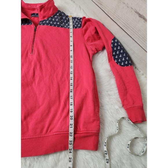 Simply Southern Collection Womens Popover Sweatshirt 3/4 Zip Red Size Large - Picture 6 of 6